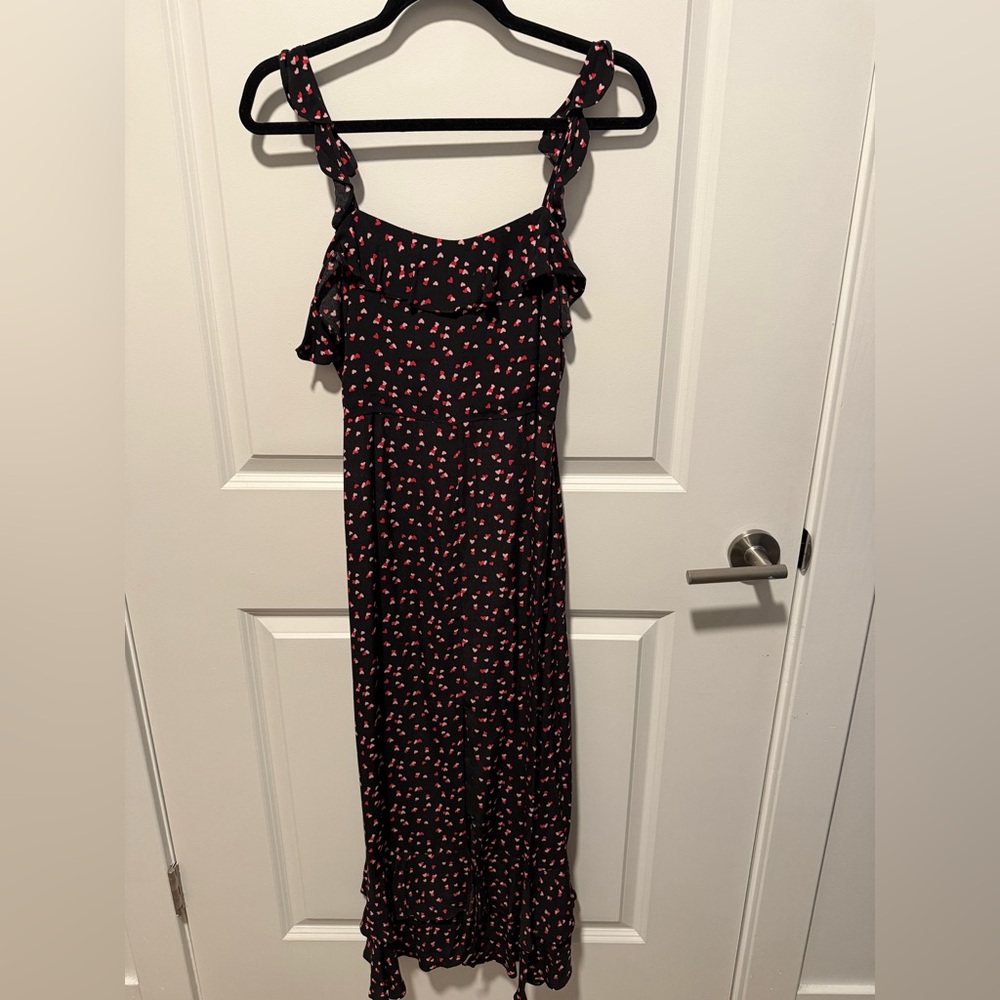 Lovers + Friends Nova Midi Dress in Mini Hearts